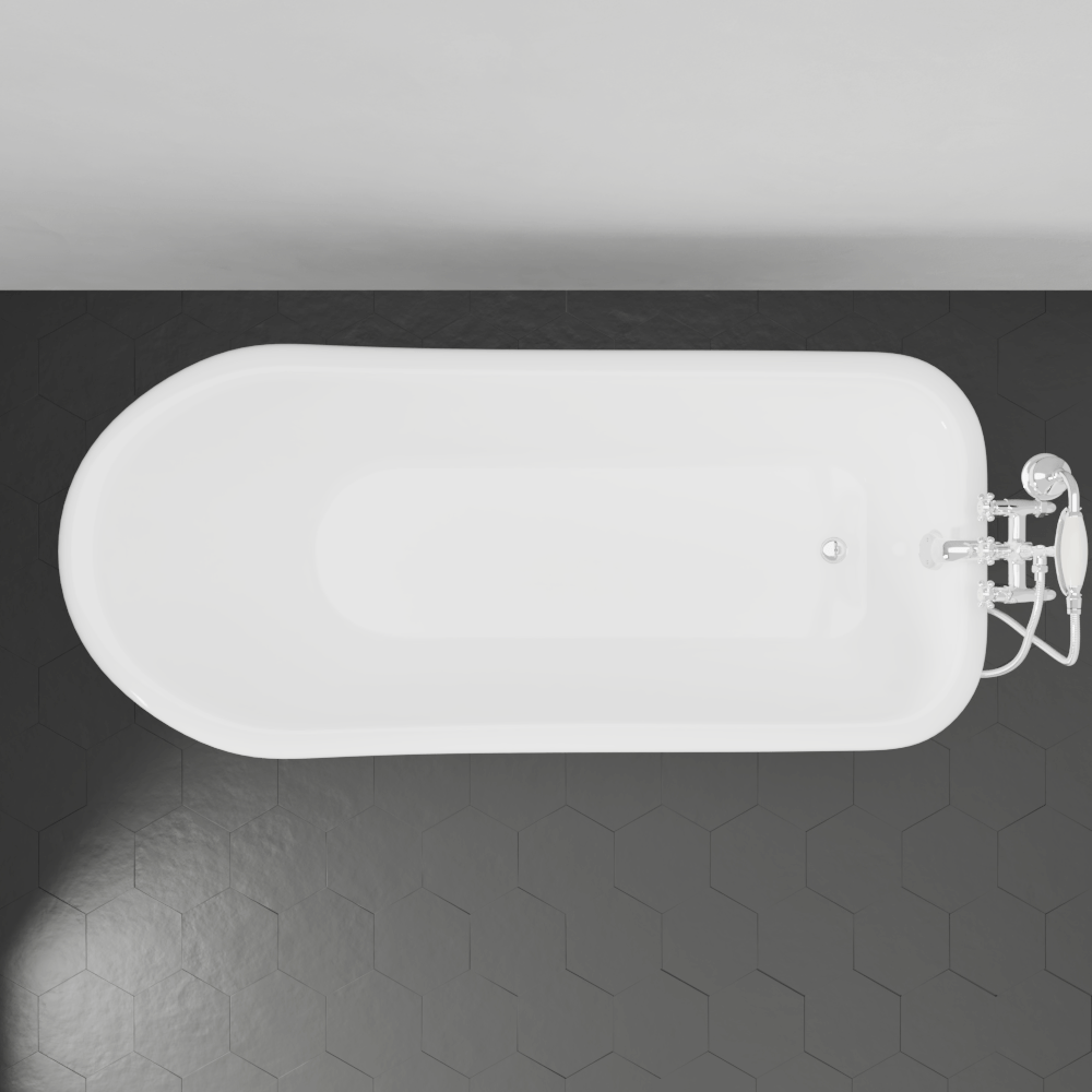 66" Imperial Acrylic Slipper Clawfoot Tub