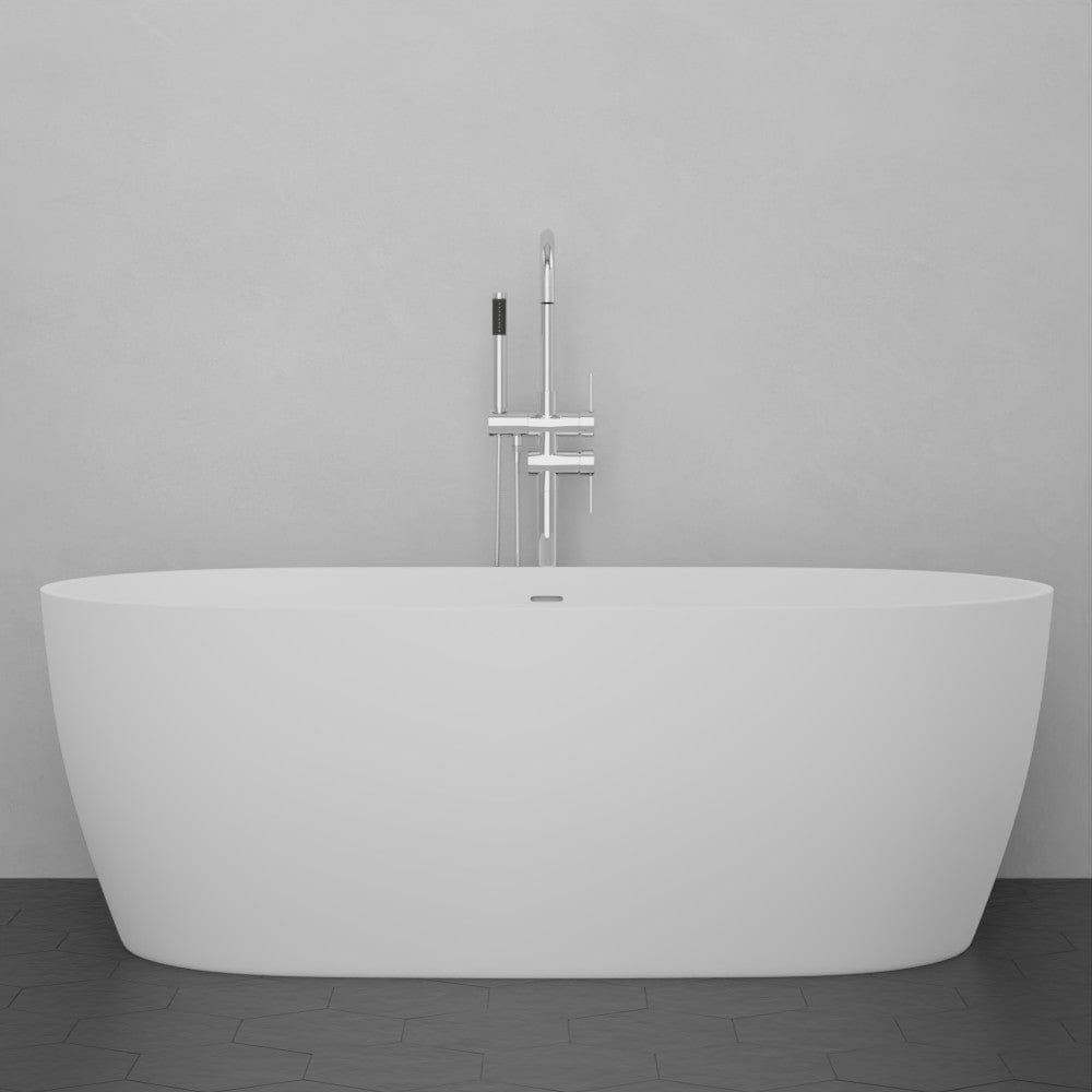 66" Resto Solid Surface Stone Resin Freestanding Bathtub