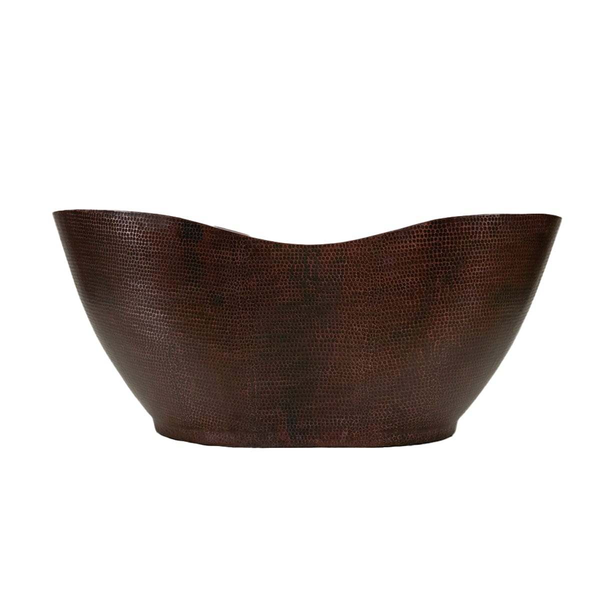 66" Unton Hammered Copper Double-Slipper Tub