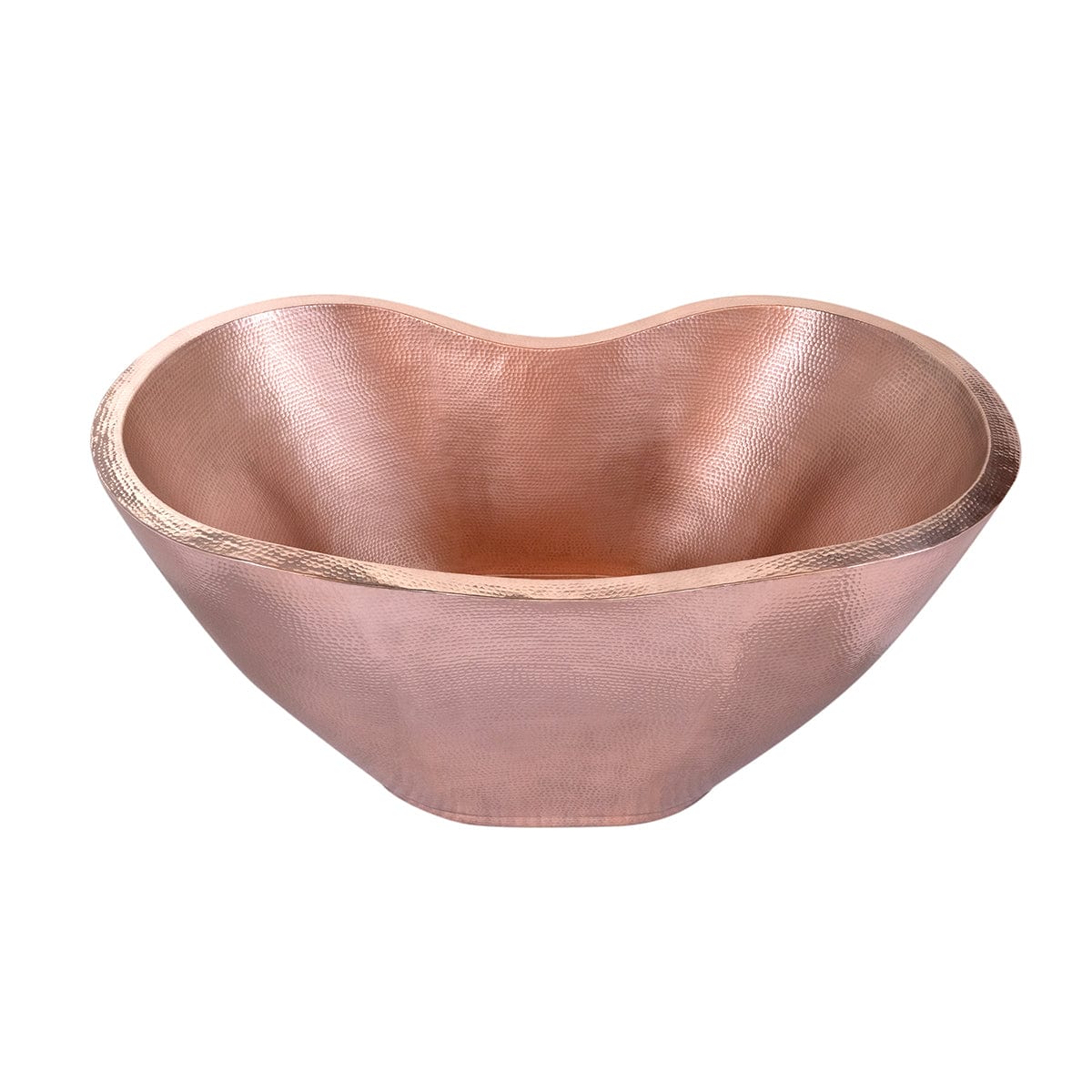 66" Unton Hammered Copper Double-Slipper Tub
