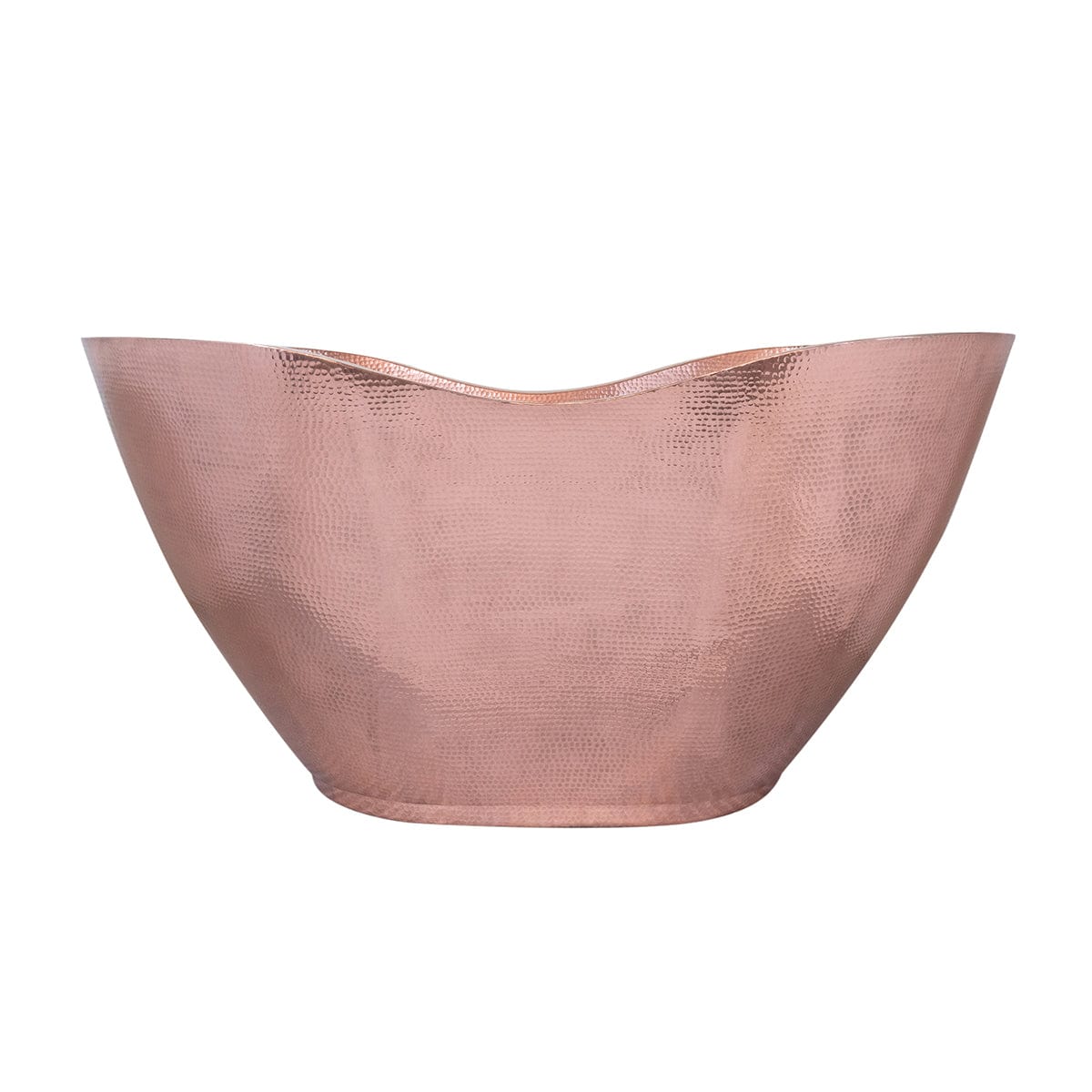 66" Unton Hammered Copper Double-Slipper Tub