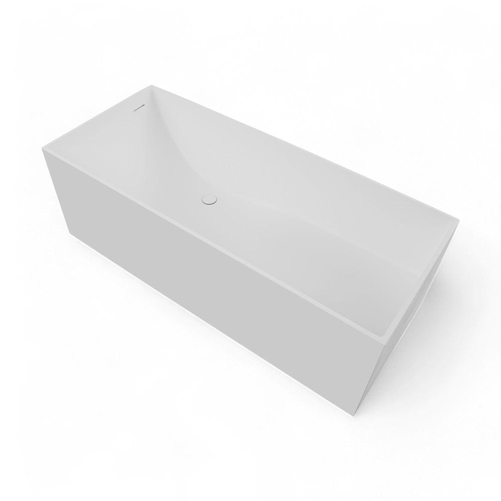 67" Cappa Solid Surface Stone Resin Freestanding Bathtub