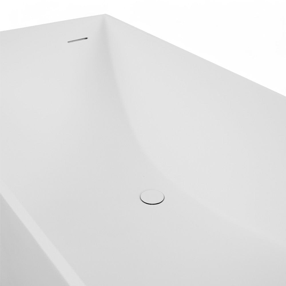 67" Cappa Solid Surface Stone Resin Freestanding Bathtub