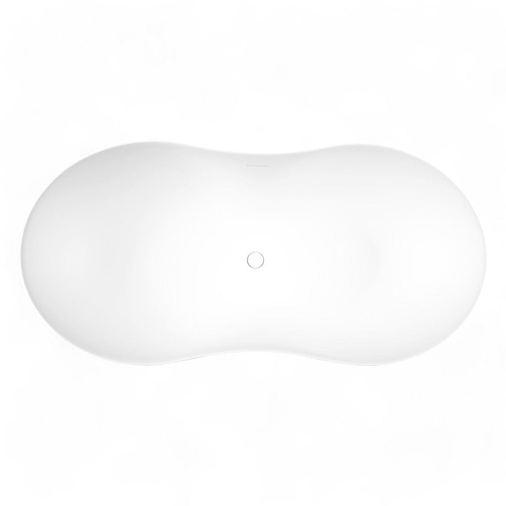 67" Civello Solid Surface Stone Resin Freestanding Bathtub