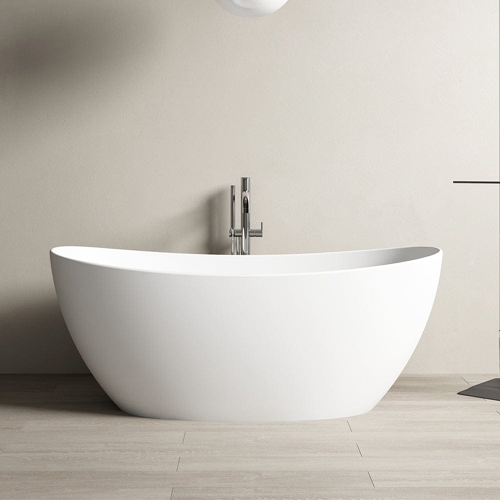 67" Extra Wide Bandon Solid Surface Stone Resin Freestanding Bathtub
