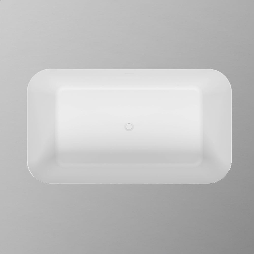 67" Extra Wide Bazel Solid Surface Stone Resin Freestanding Bathtub