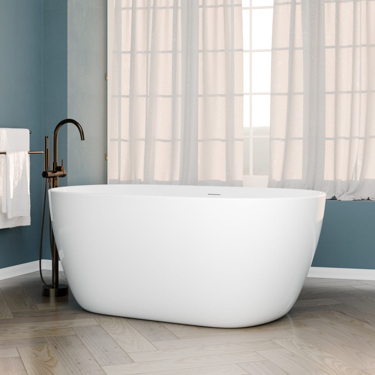 67" Extra Wide/Extra Deep Foster Acrylic Freestanding Tub with Insulation