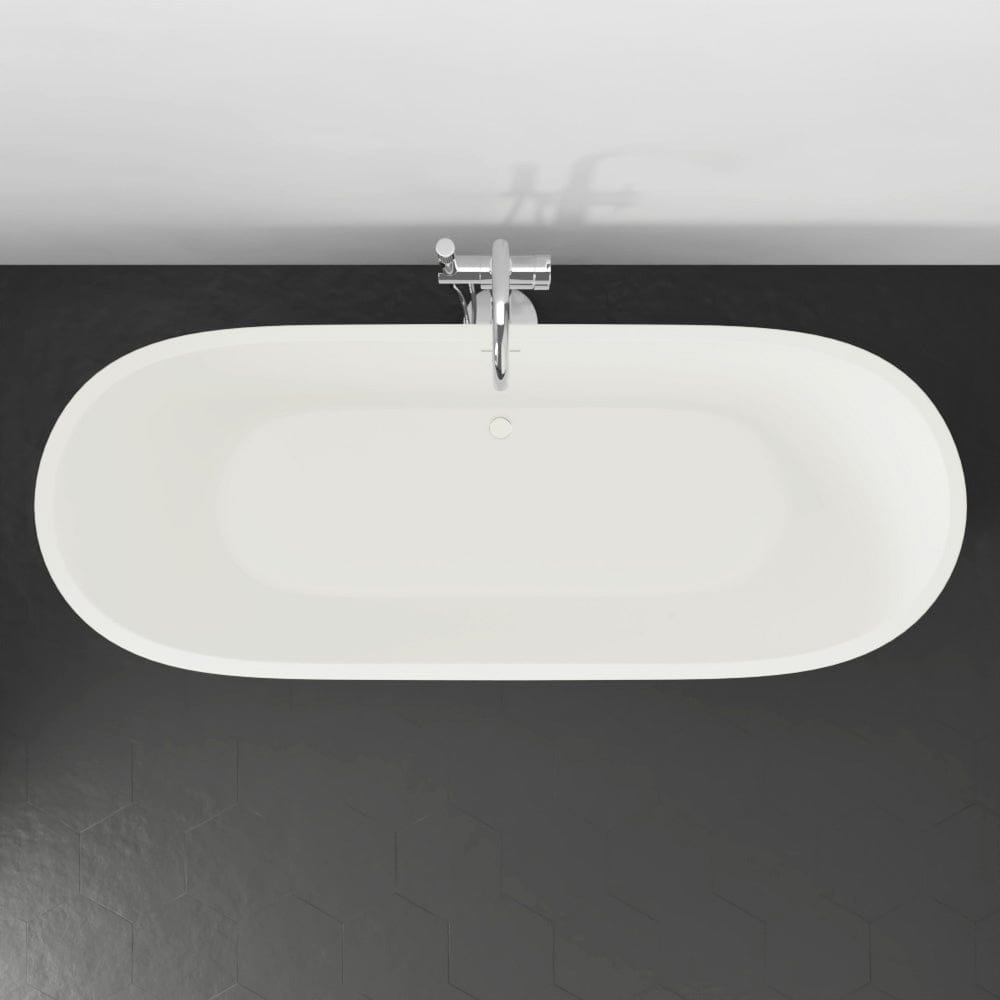 67" Fortson Solid Surface Stone Resin Freestanding Bathtub