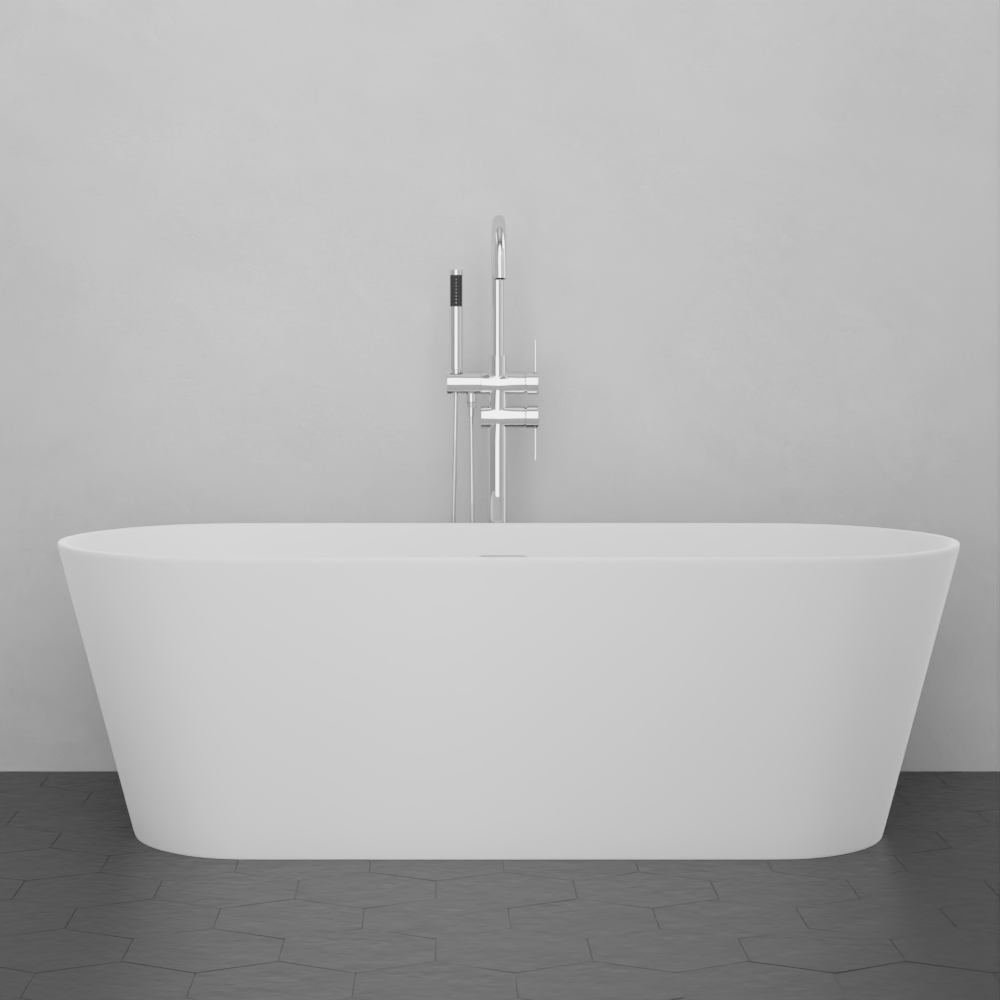 67" Vantep Solid Surface Stone Resin Freestanding Bathtub