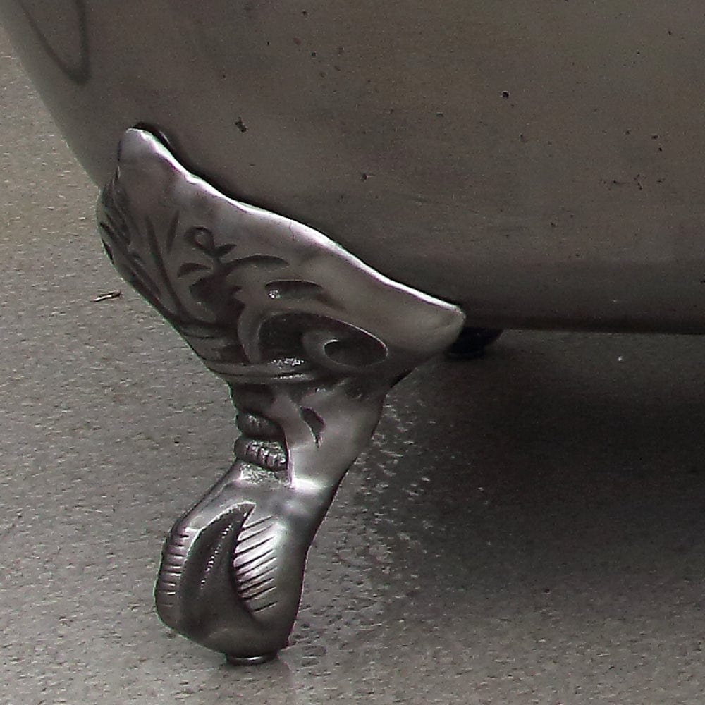 68" Luna Cast Iron Double-Ended Roll-Top Tub with Imperial Feet - Burnished Exterior Finish