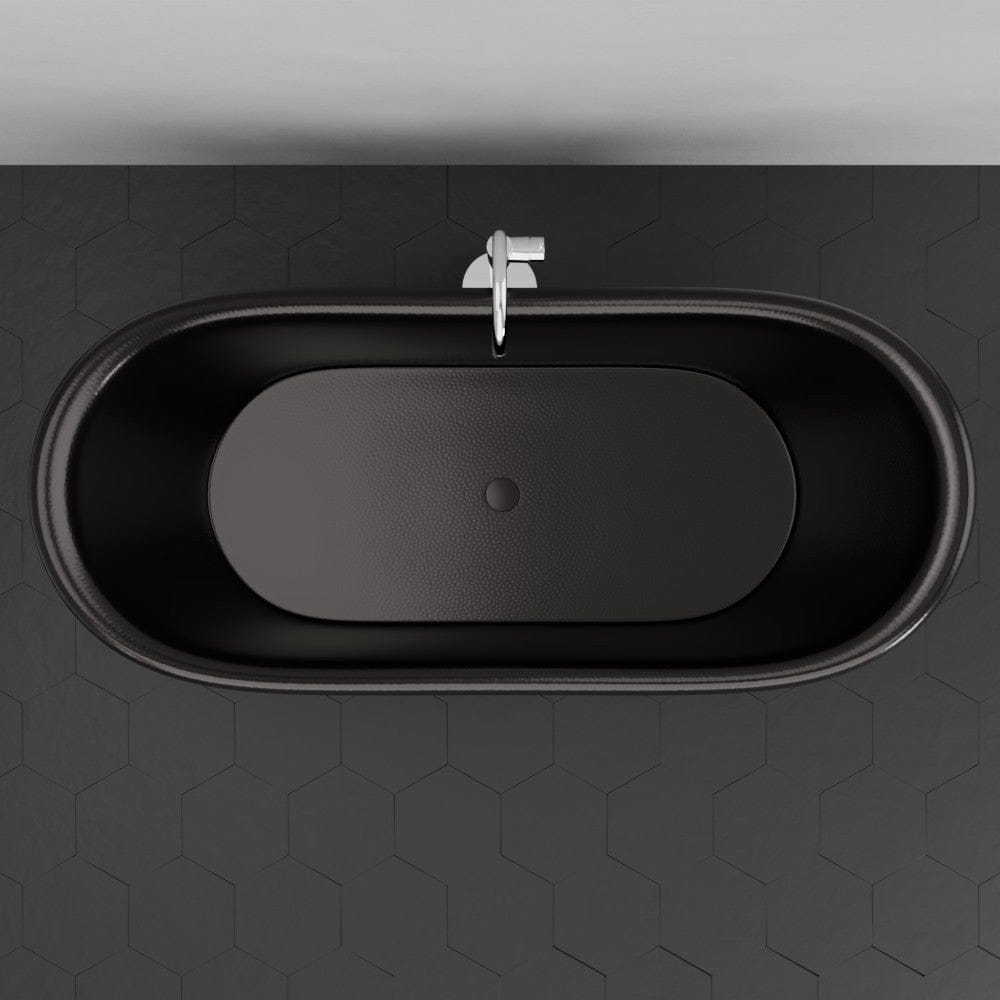 71" Eden Hammered Copper Pedestal Tub - Dark Copper Antique