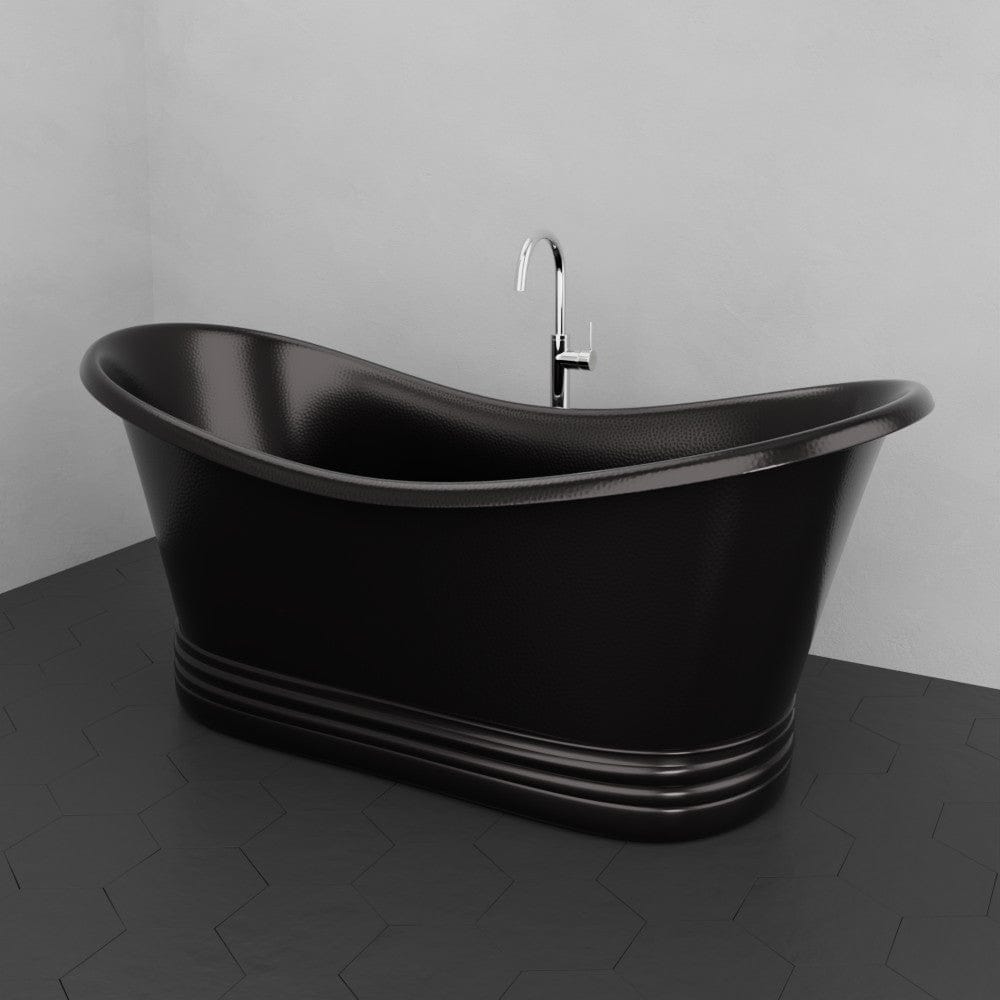 71" Eden Hammered Copper Pedestal Tub - Dark Copper Antique