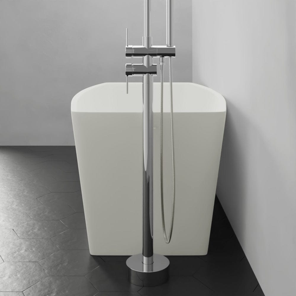 71" Morley Solid Surface Stone Resin Freestanding Bathtub