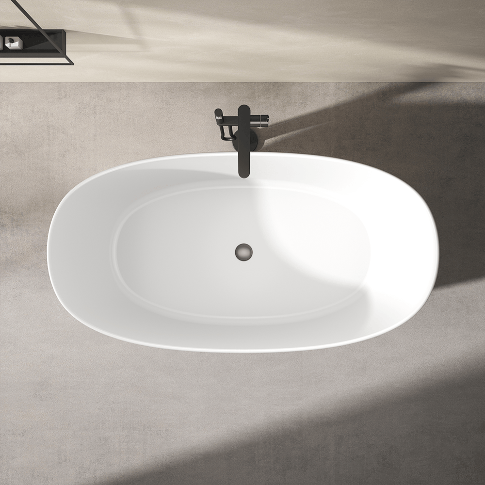 72" Bandon Solid Surface Stone Resin Freestanding Tub - Matte