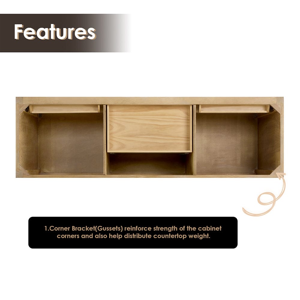 72" Catalpa Single Bathroom Vanity - Weathered Fir