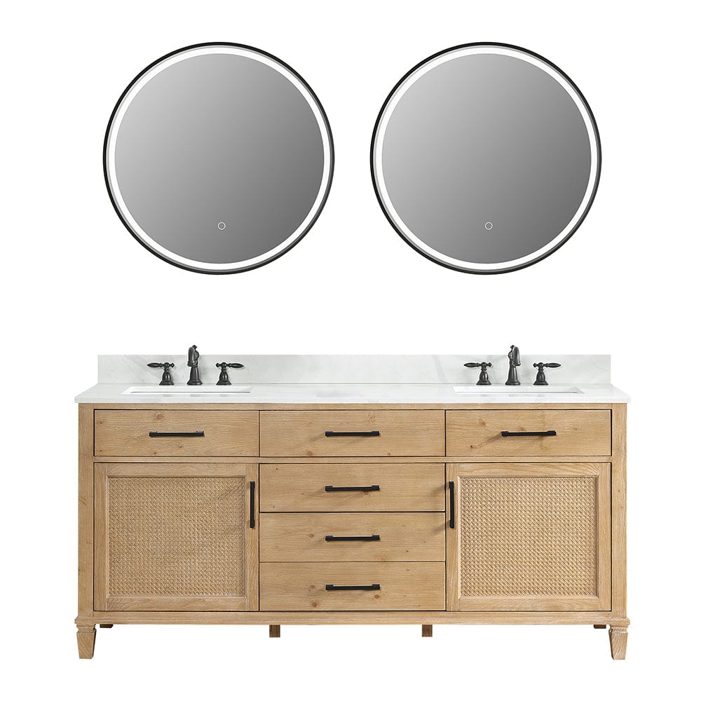72" Catalpa Single Bathroom Vanity - Weathered Fir