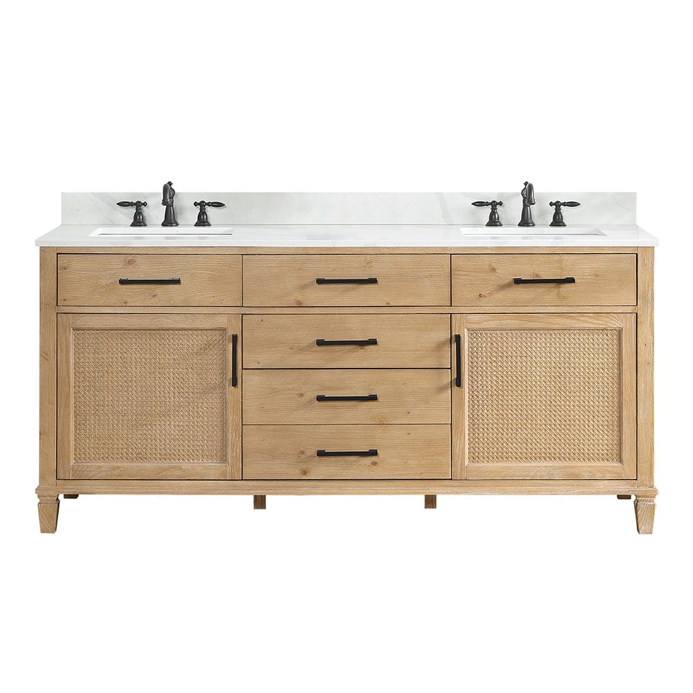 72" Catalpa Single Bathroom Vanity - Weathered Fir
