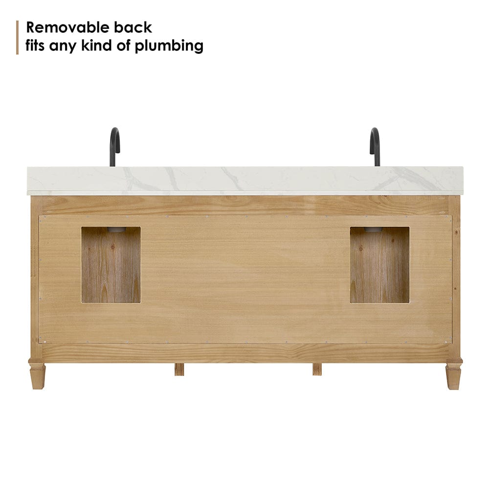 72" Catalpa Single Bathroom Vanity - Weathered Fir