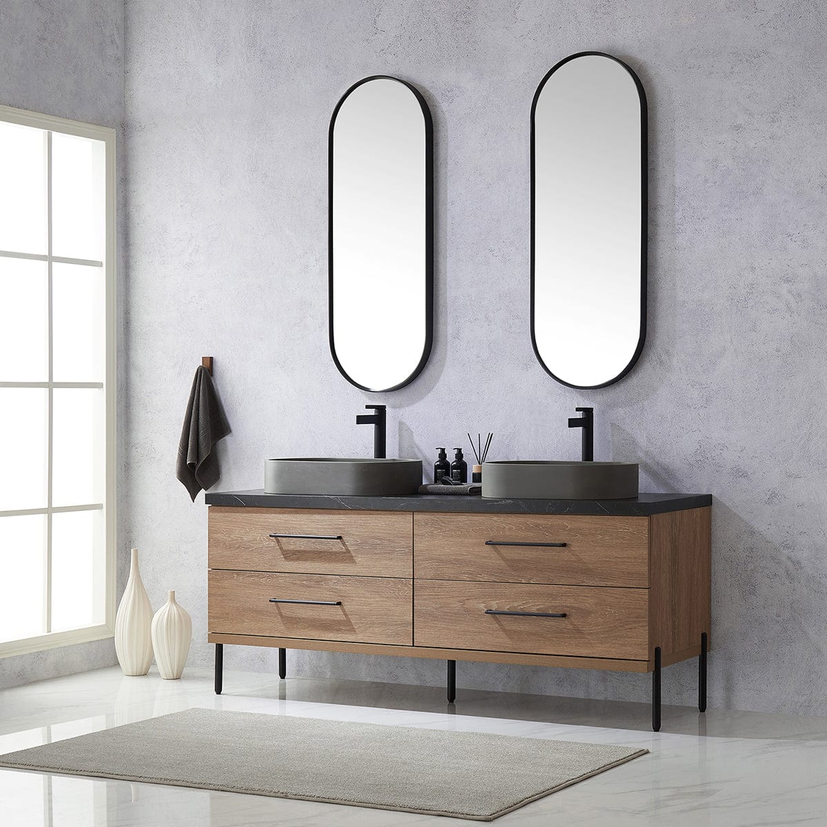 72" Diana Double Vanity for Vessel Sink