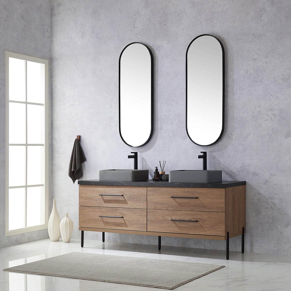 72" Diana Double Vanity for Vessel Sink