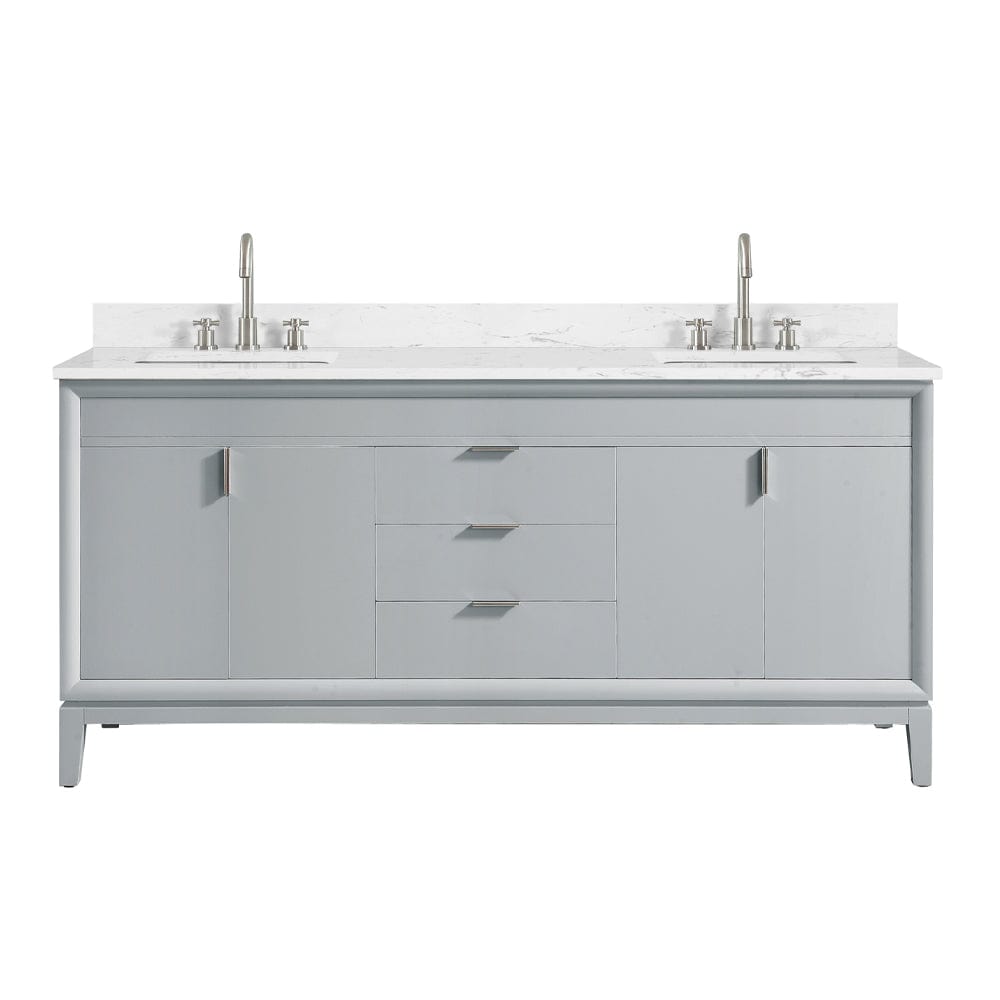 72" Heppener Double Vanity for Rectangular Undermount Sinks