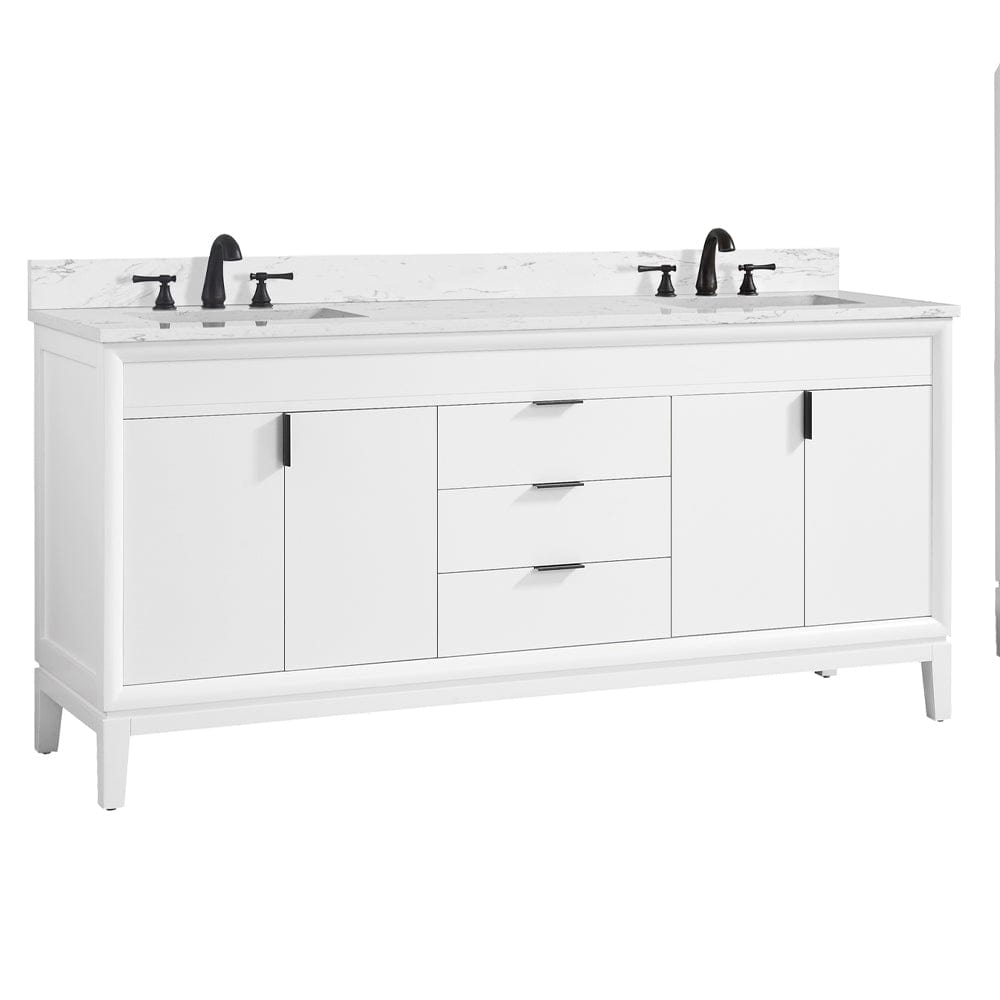72" Heppener Double Vanity for Rectangular Undermount Sinks