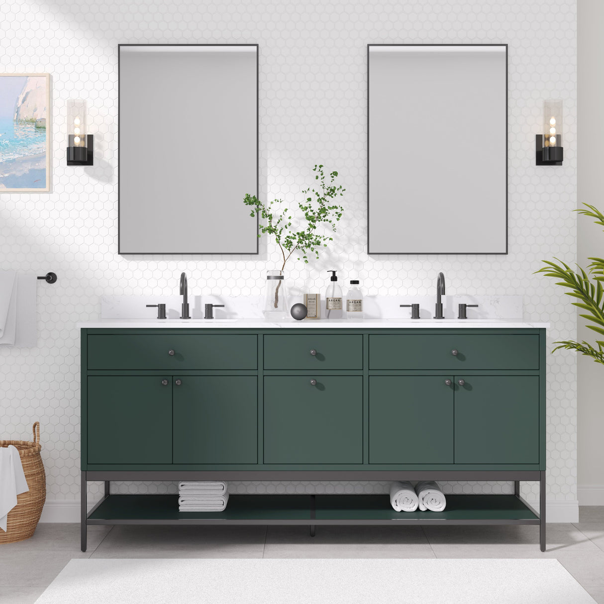 72" Mallory Vanity for Recatangular Undermount Sink