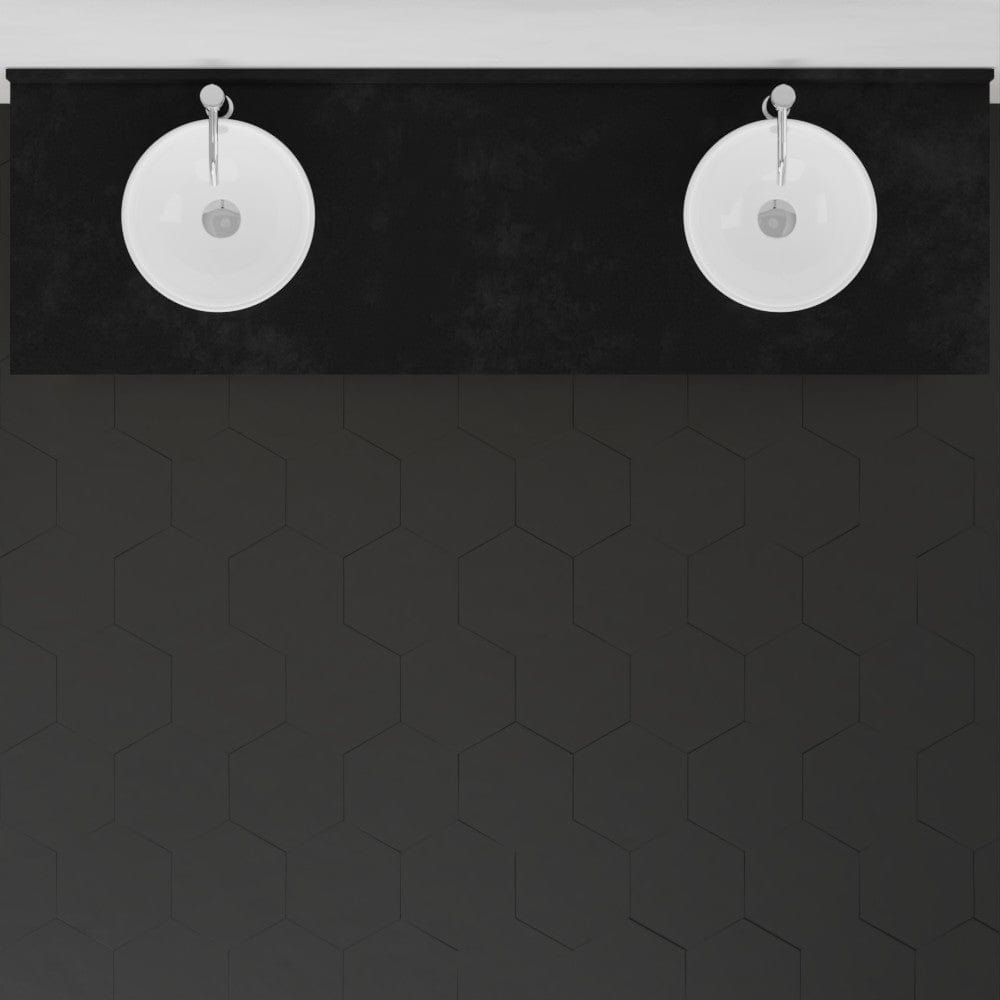 72" Unpainted Shaker Style Poplar Wood Double Vanity for Vessel Sink - 34" Height