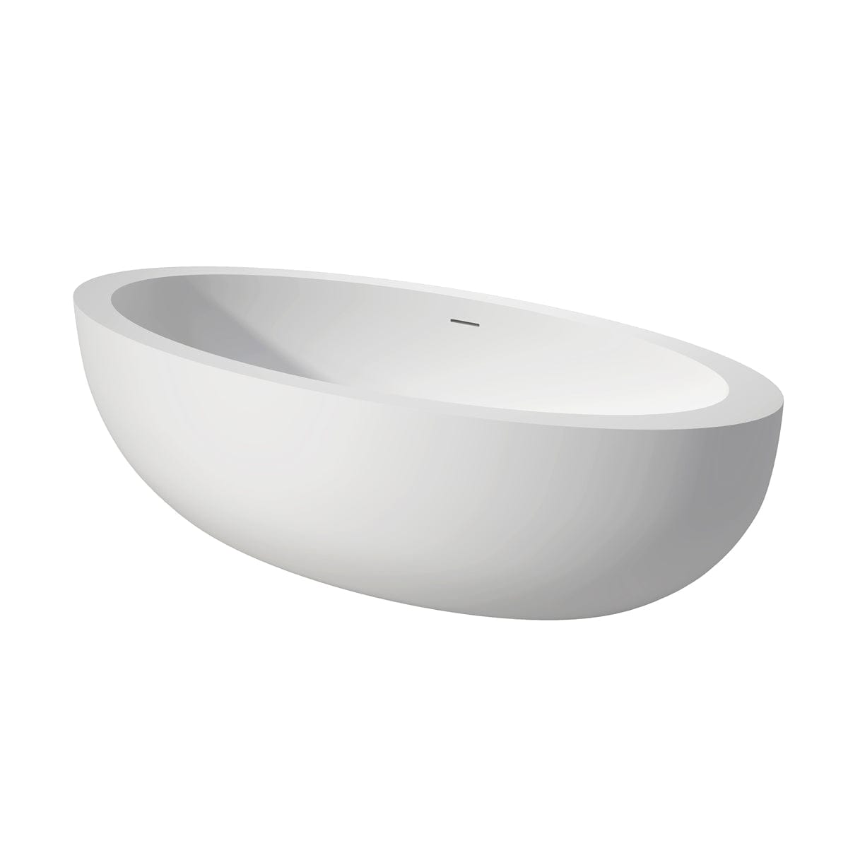 73" Link Solid Surface Stone Resin Freestanding Bathtub