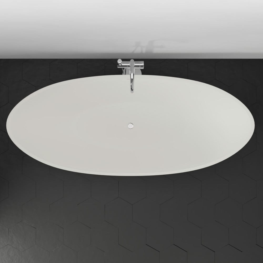 74" Bombay Solid Surface Stone Resin Freestanding Double-Slipper Bathtub