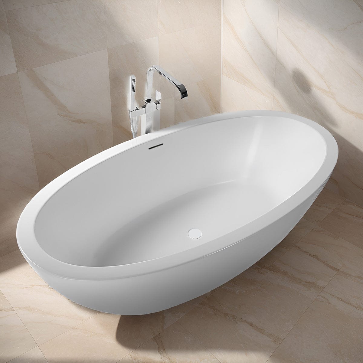 74" Pasco Extra Wide Acrylic Freestanding Tub