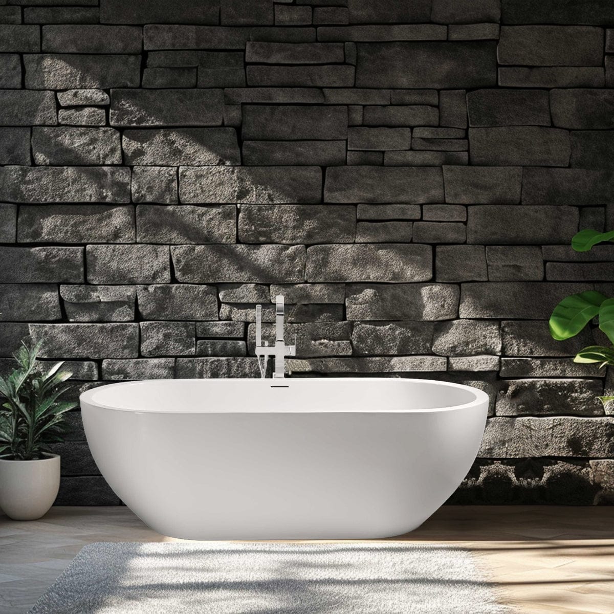 74" Pasco Extra Wide Acrylic Freestanding Tub