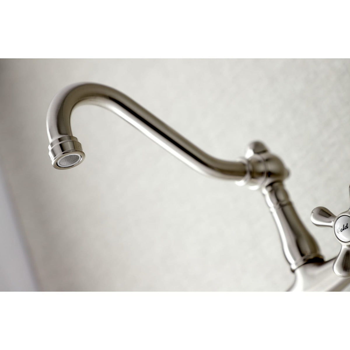 Albany Adjustable Wall-Mount Bathroom Faucet - Cross Handles