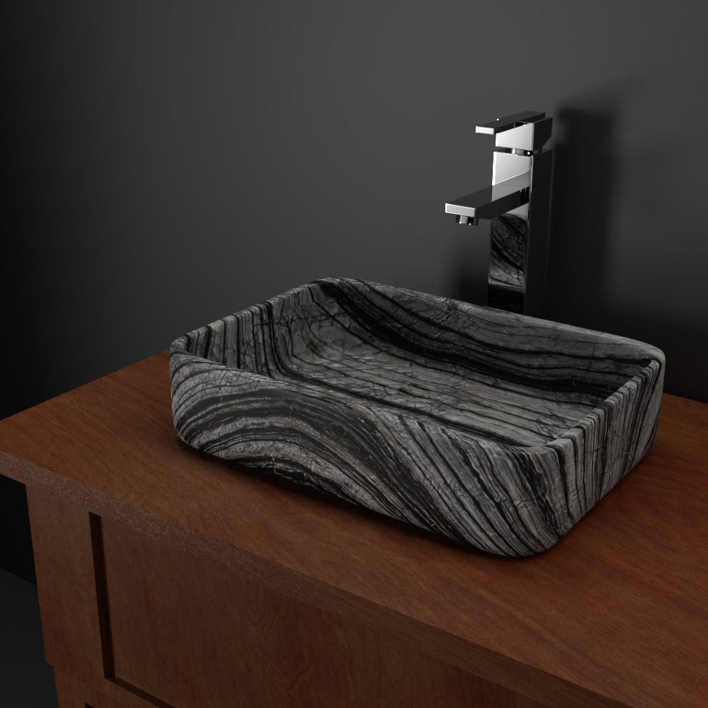 Almadane Smooth Honed Lunar Marble Vessel Sink