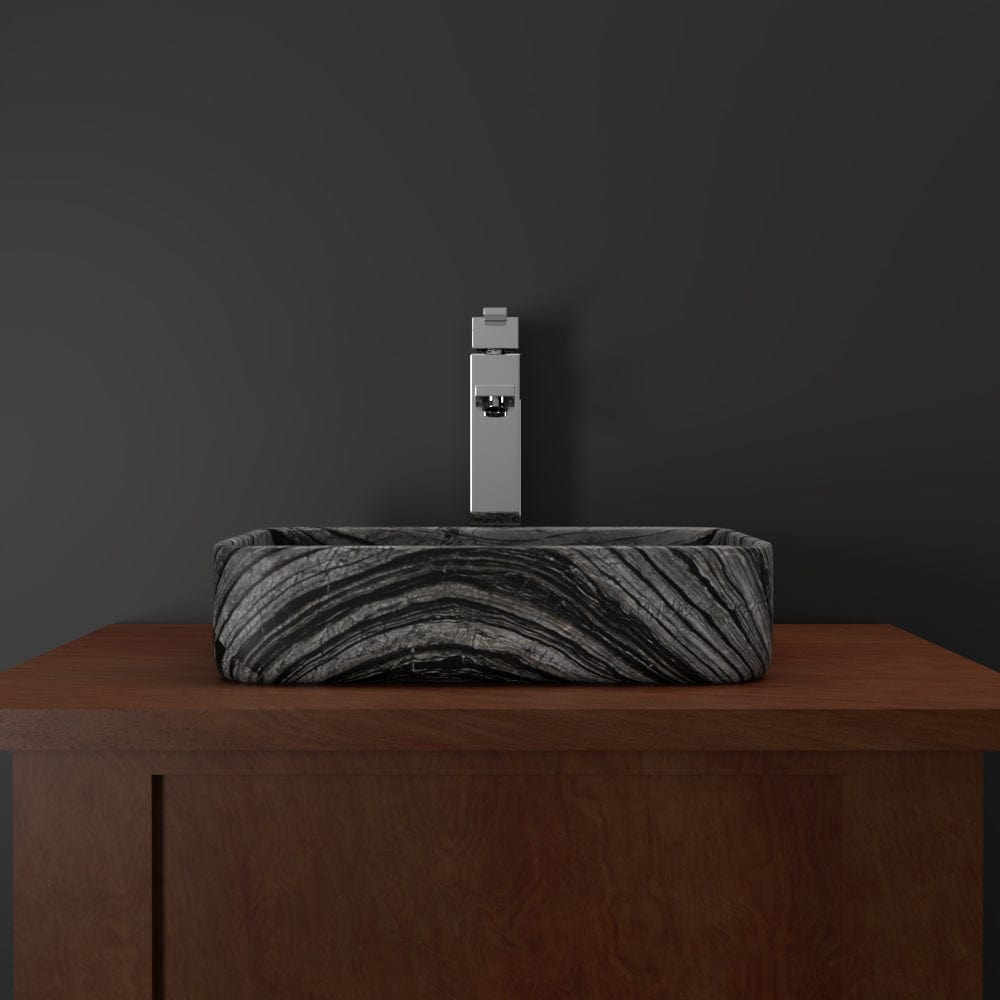 Almadane Smooth Honed Lunar Marble Vessel Sink