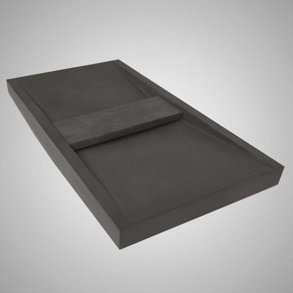 Alsea Rectangular Cast Concrete Vessel Sink - Dusk Grey