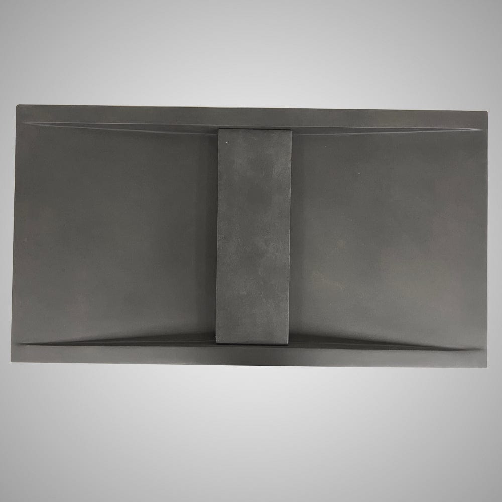 Alsea Rectangular Cast Concrete Vessel Sink - Dusk Grey