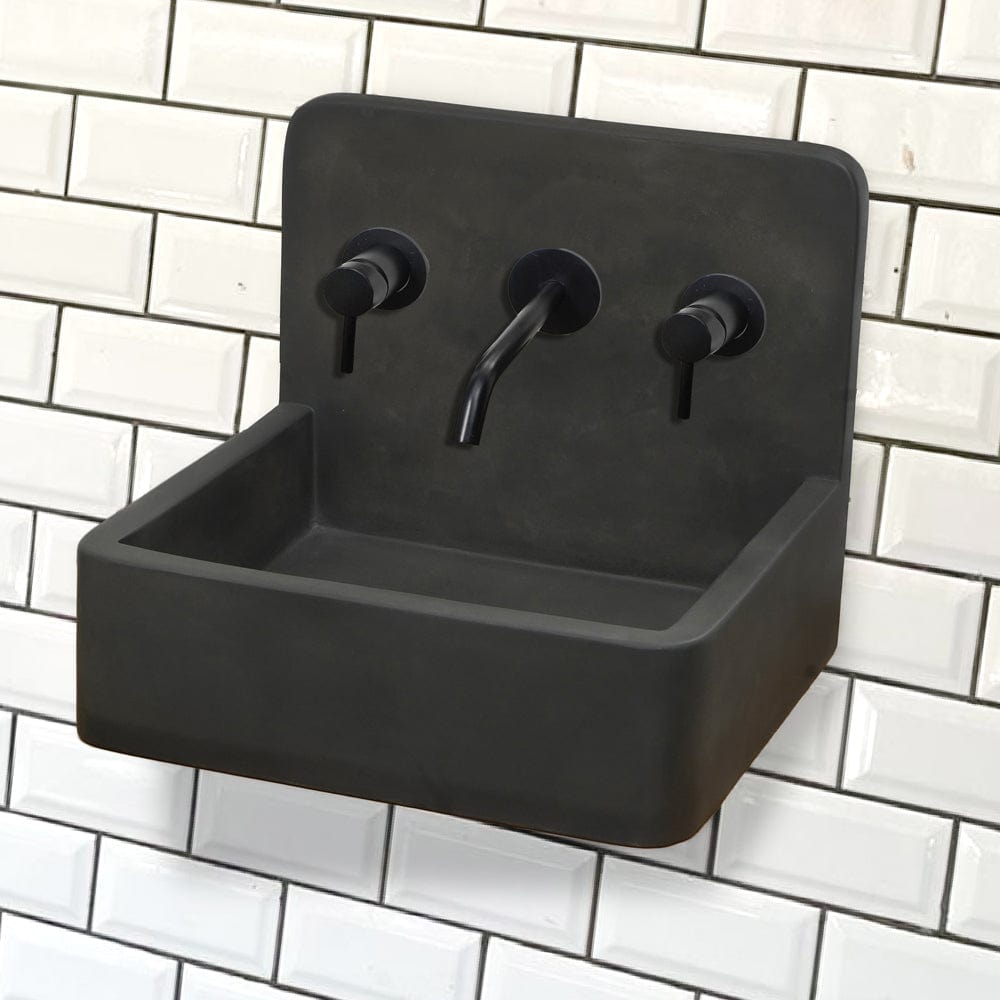 Amadeo Concrete Wall-Mount Bathroom Sink - Dusk Grey