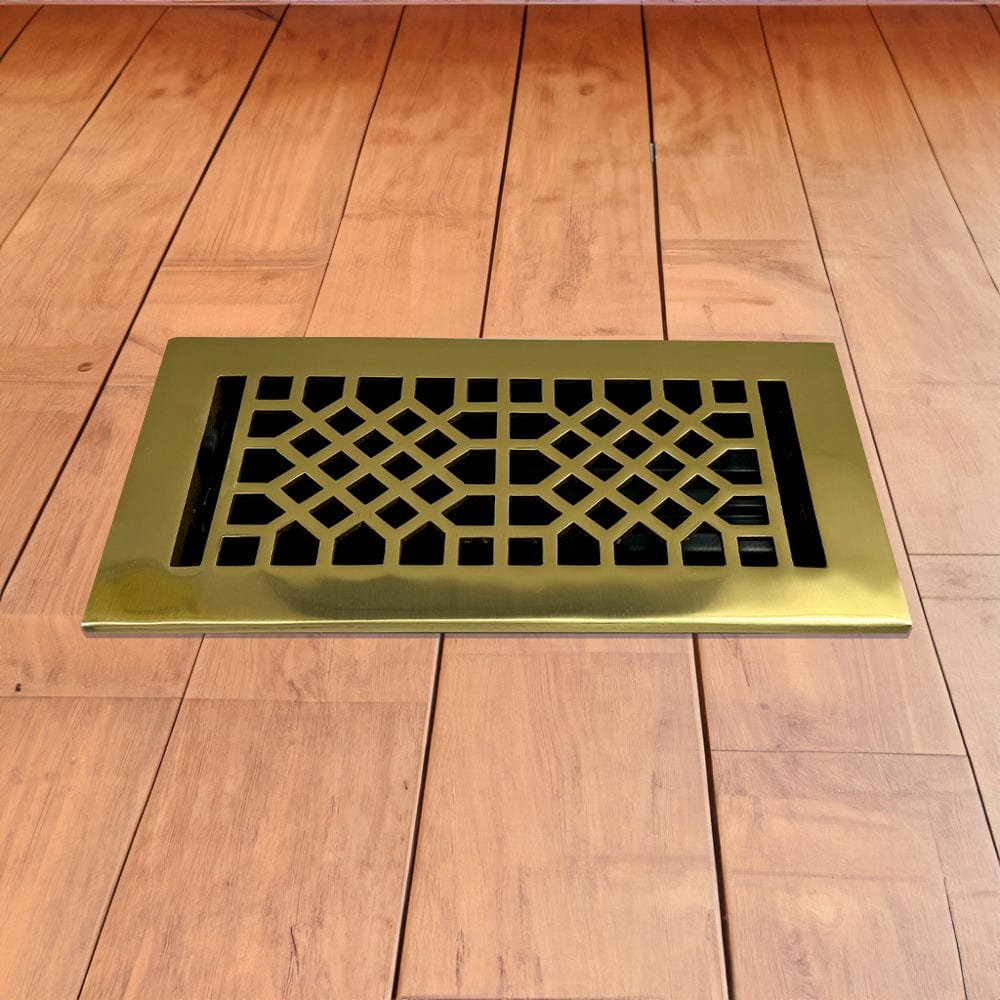 Antique Solid Brass Floor Register