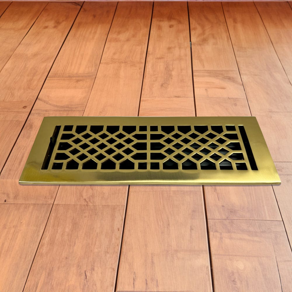Antique Solid Brass Floor Register
