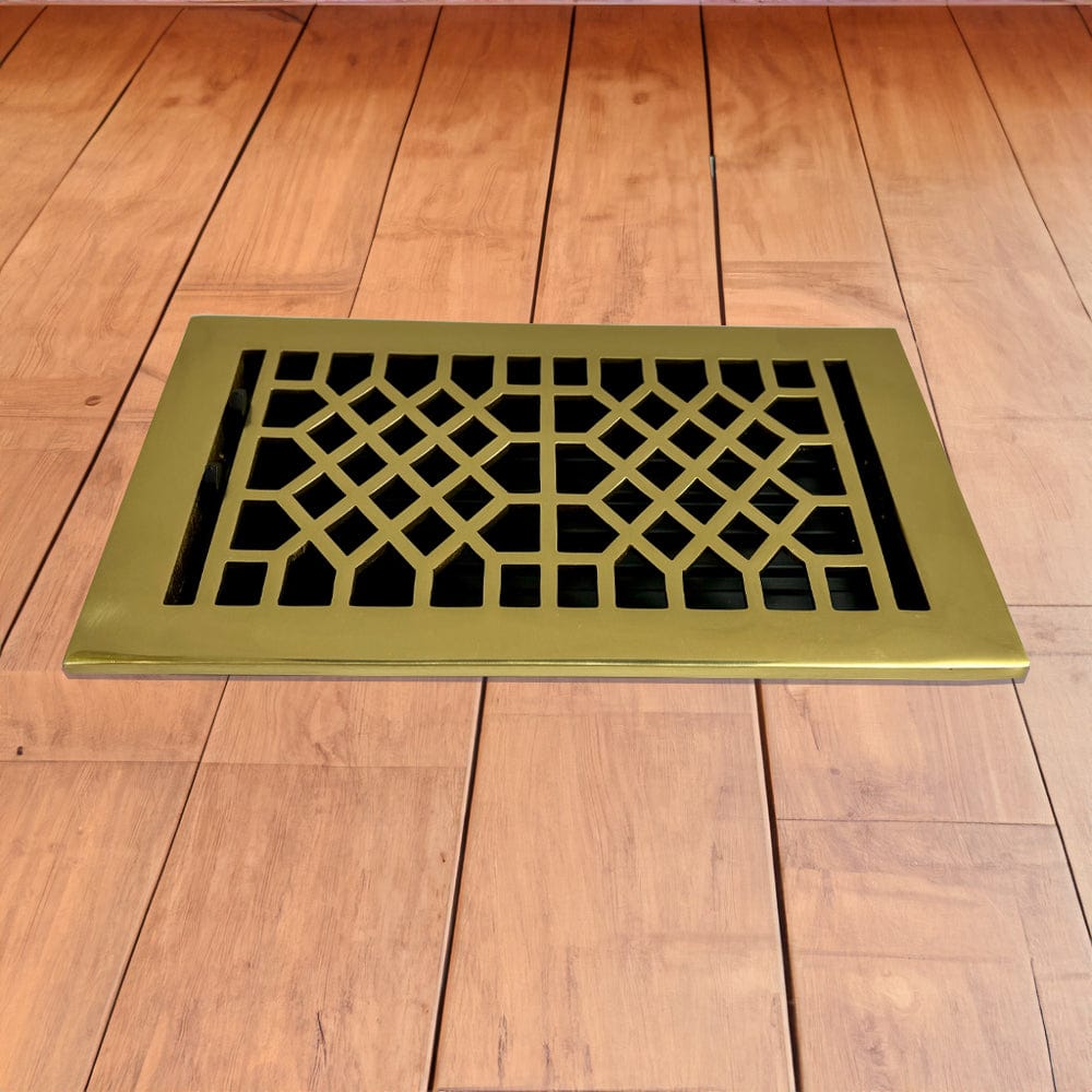 Antique Solid Brass Floor Register