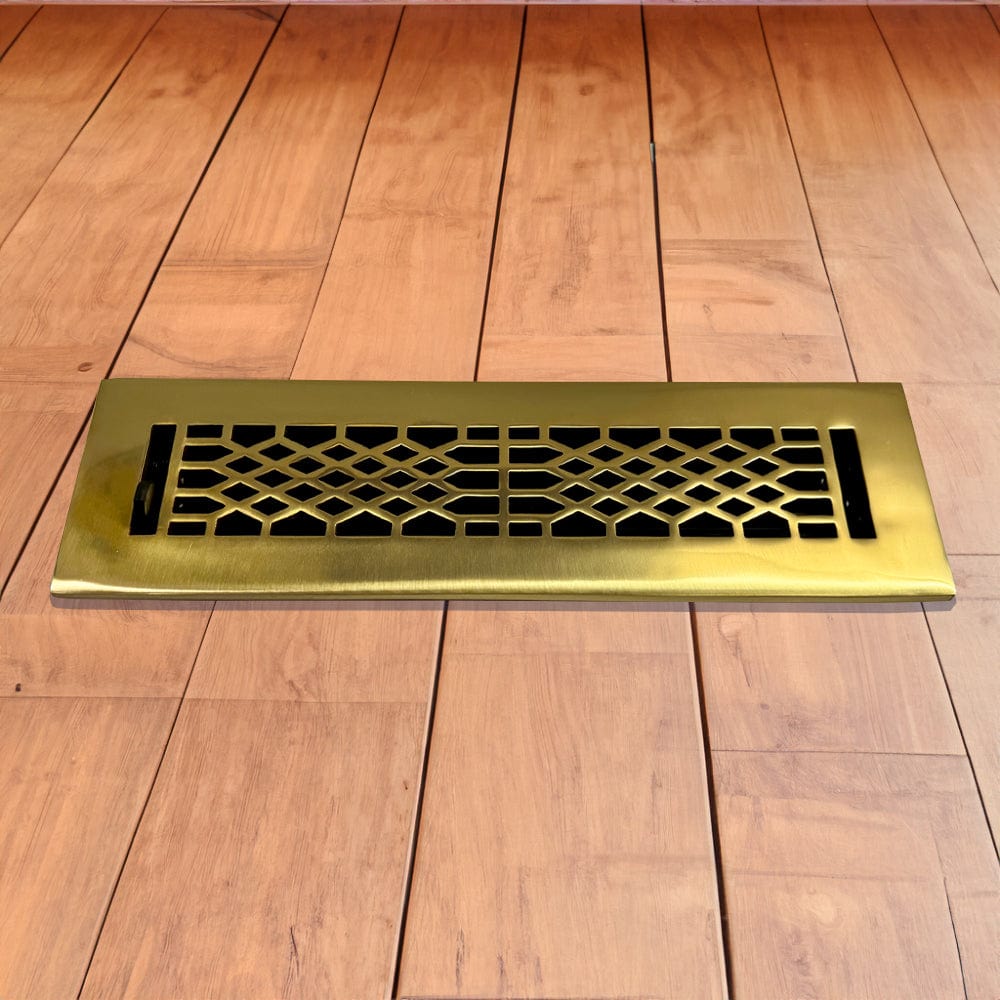 Antique Solid Brass Floor Register
