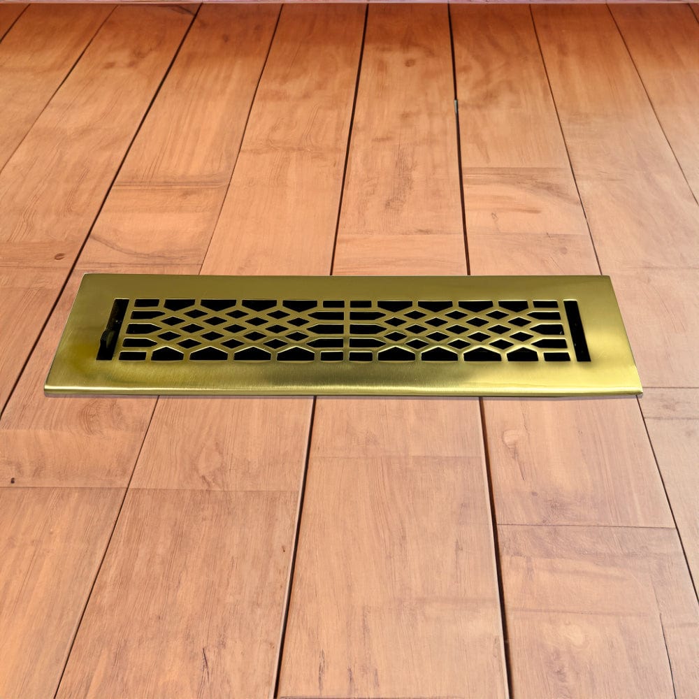Antique Solid Brass Floor Register