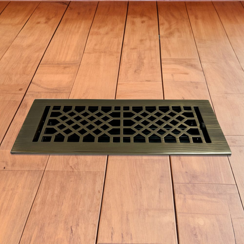 Antique Solid Brass Floor Register