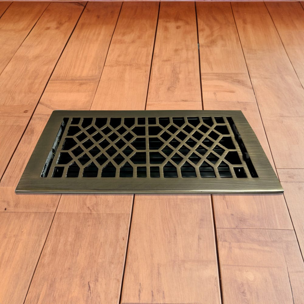 Antique Solid Brass Floor Register