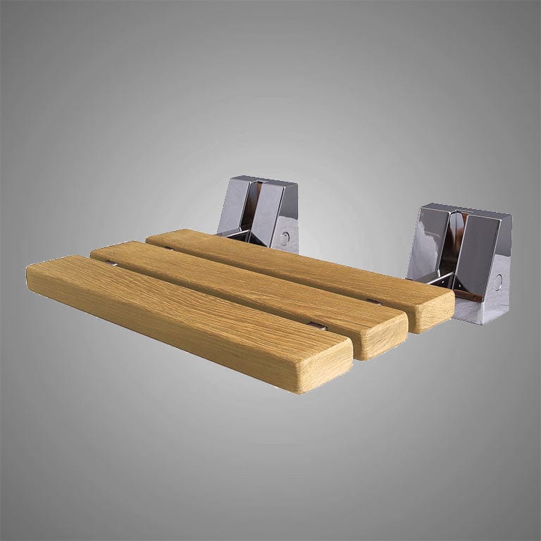 Calva Wall-Mount Teak Folding Shower Seat