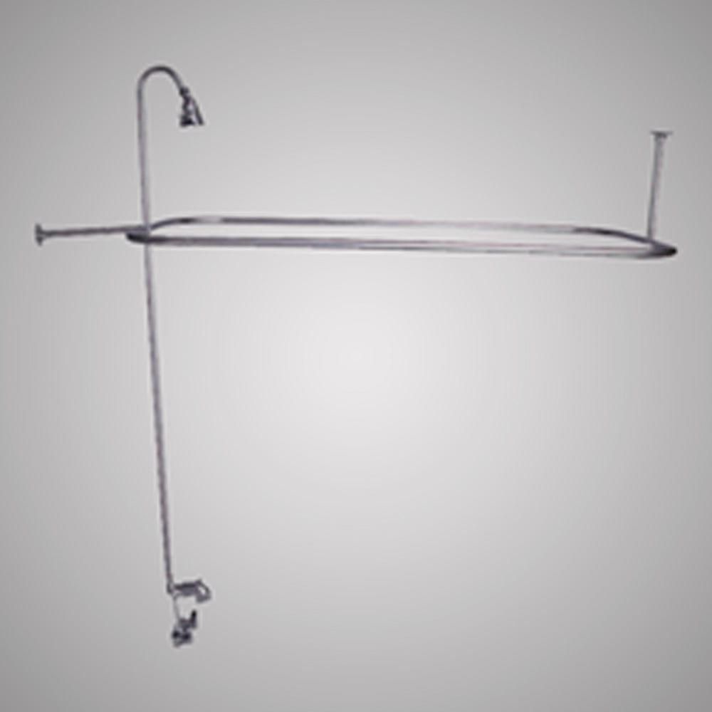 Code-Compliant Tub Faucet with Shower Rod, Riser and Shower Head