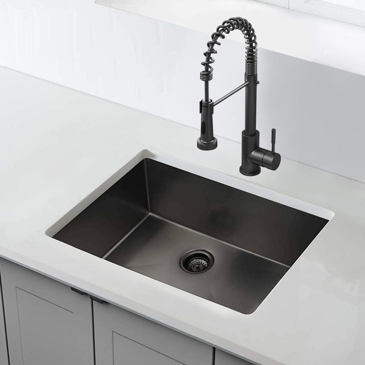 Colby Stainless Steel Single-Bowl Undermount Sink with Offset Drain - Gunmetal Black