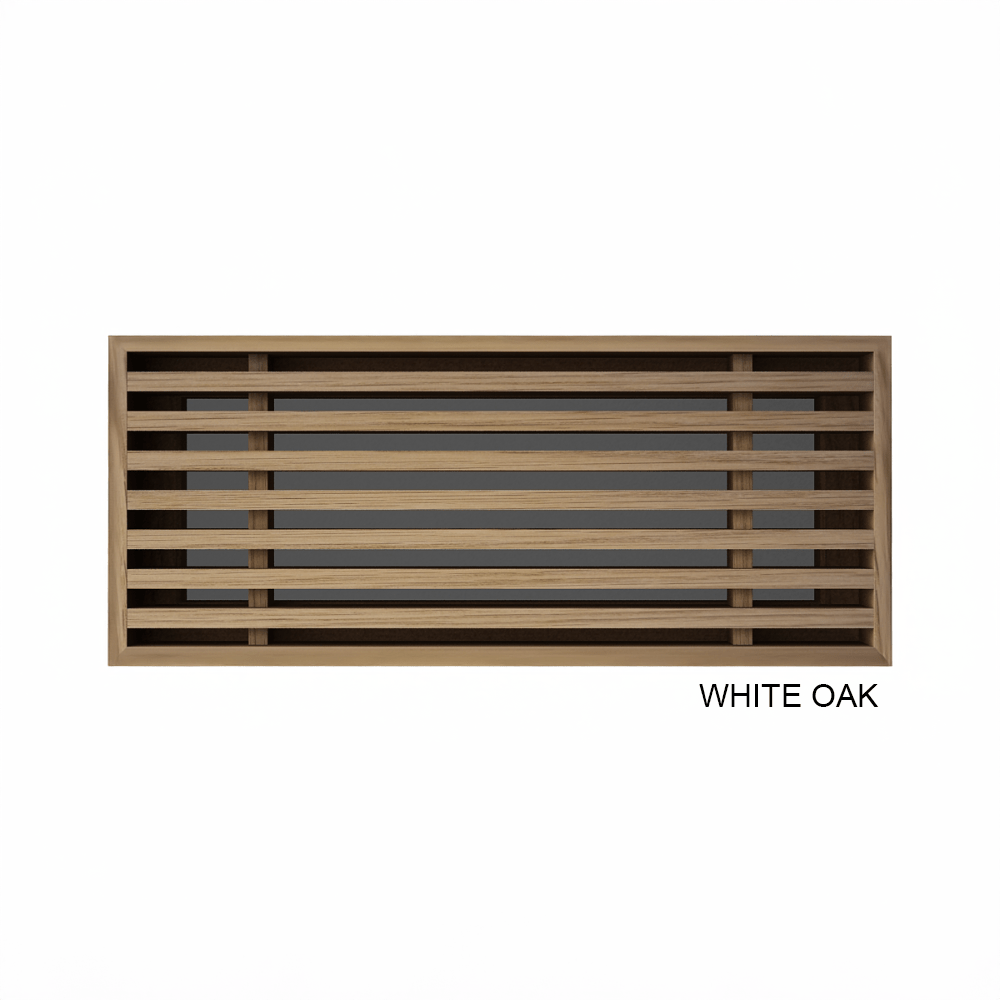Contemporary Linear Natural Wood Air Grille with Removable Core