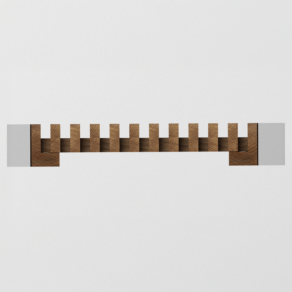 Contemporary Linear Natural Wood Air Grille with Removable Core
